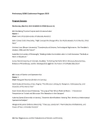 Preliminary SCMS Conference Program 2013 Program Sessions