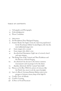 Table of Contents