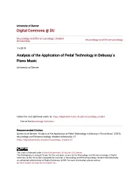 Analysis of the Application of Pedal Technology in Debussy's Piano Music