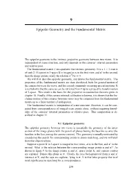 Epipolar Geometry and the Fundamental Matrix