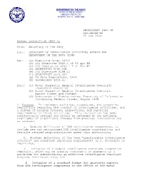 Oversight of Intelligence Activities with the Department of the Navy