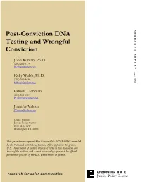 Post-Conviction DNA Testing and Wrongful Conviction