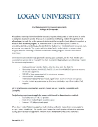 Revised 06.4.21 Ipad Requirements for Course Assessments College Of