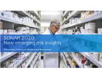 SONAR 2020 New Emerging Risk Insights