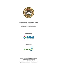 Switch the 'Stat 2010 Annual Report