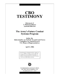 The Army's Future Combat Systems Program