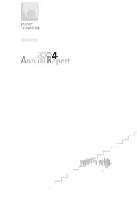 Annual Report Together with the List of Grants Awarded and Projects Implemented During the Year