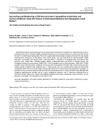 Geocoding and Monitoring of US Socioeconomic Inequalities in Mortality and Cancer Incidence: Does the Choice of Area-Based Measure and Geographic Level Matter?