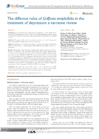 Griffonia Simplicifolia in the Treatment of Depression: a Narrative Review