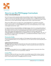 How to Use the PIH Engage Curriculum Led By: Community Building Lead
