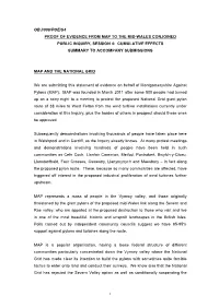 Obj/008/Poe/S4 Proof of Evidence from Map to the Mid-Wales Conjoined Public Inquiry, Session 4: Cumulative Effects Summary to Accompany Submissions