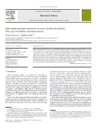 Research Policy Inter-Generational Transitions in Socio-Technical