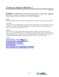 Submitting and Receiving Data to and from Applied Biosystems Genetic Analysis Technical Support
