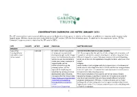 1 Conservation Casework Log Notes January 2021