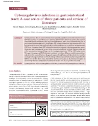 Cytomegalovirus Infection in Gastrointestinal Tract: a Case Series of Three Patients and Review of Literature