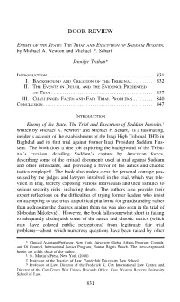 ENEMY of the STATE: the TRIAL and EXECUTION of SADDAM HUSSEIN, by Michael A