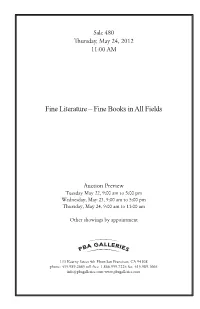Fine Books in All Fields