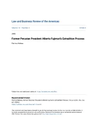 Former Peruvian President Alberto Fujimori's Extradition Process