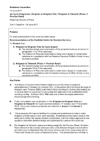 Go Cycle Programme: Kingston to Kingston Vale / Kingston to Tolworth (Phase 1: Penrhyn Road) Report by Director of Place