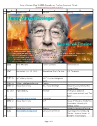 Henry A. Kissinger. (Aug