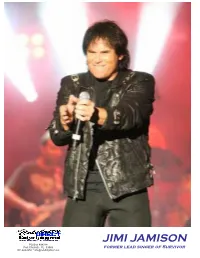 JIMI JAMISON CELEBRITY DIRECT ENTERTAINMENT Cord G