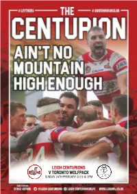 Leigh Centurions V Toronto Wolfpack