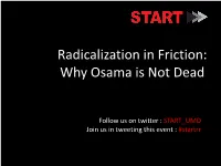 Radicalization in Friction: Why Osama Is Not Dead