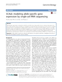 SCALE: Modeling Allele-Specific Gene Expression by Single-Cell RNA Sequencing Yuchao Jiang1, Nancy R
