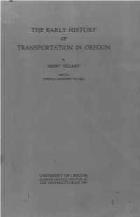 The Early History of Transportation in Oregon