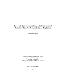 Voluntary Firm Practices on Paths to Regulation