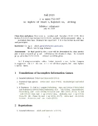 Fall 2020 Economics 712-007 Incomplete Information, Reputations, Matching