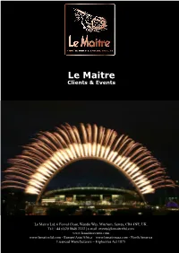 Le Maitre Clients & Events