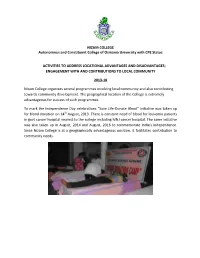 NIZAM COLLEGE Autonomous and Constituent College of Osmania University with CPE Status