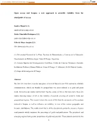 Open Access and Scopus: a New Approach to Scientific Visibility from The
