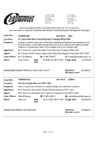 Page 1 of 14 VALID PLANNING APPLICATIONS RECEIVED up TO