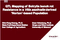 QTL Mapping of Botrytis Bunch Rot Resistance in a Vitis Aestivalis-Derived ‘Norton’-Based Population