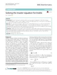 Solving the Master Equation for Indels Ian H
