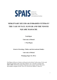 The Case of Paul Slough and the Nisour Square Massacre