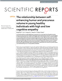 The Relationship Between Self-Enhancing Humor And