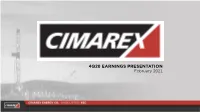 4Q20 EARNINGS PRESENTATION February 2021 Forward-Looking Statements