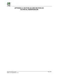 AND SECTION 6(F) TECHNICAL MEMORANDUM