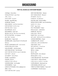 Broadsound Song List