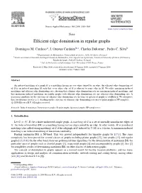 Efficient Edge Domination in Regular Graphs