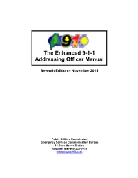 The Enhanced 9-1-1 Addressing Officer Manual