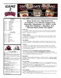 2009 Colgate Football