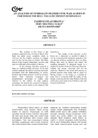 An Analysis of Symbols in for Whom the Bell Faehusi Te Sis