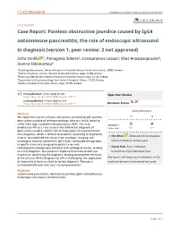 Case Report: Painless Obstructive Jaundice Caused by Igg4