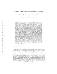 CRN++: Molecular Programming Language
