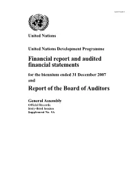 Financial Report and Audited Financial Statements