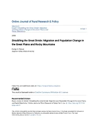 Migration and Population Change in the Great Plains and Rocky Mountains